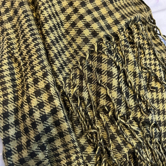 ❤️🧣BEAUTIFUL DESIGNER SCARF🧣❤️LONG EUC GIFT BLACK CHECKED - Picture 6 of 13